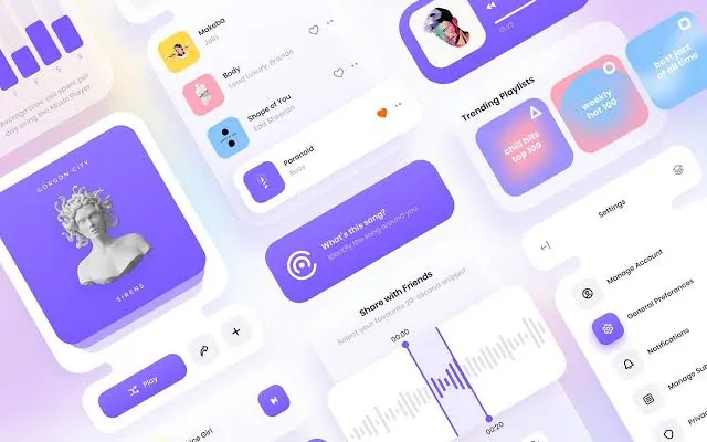 UI/UX design company in India: mobile app interface design screens